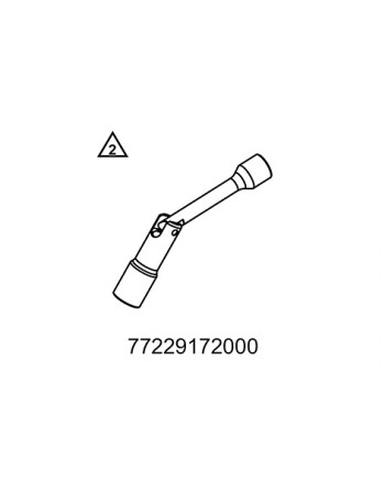 Clef à bougie avec rotule
